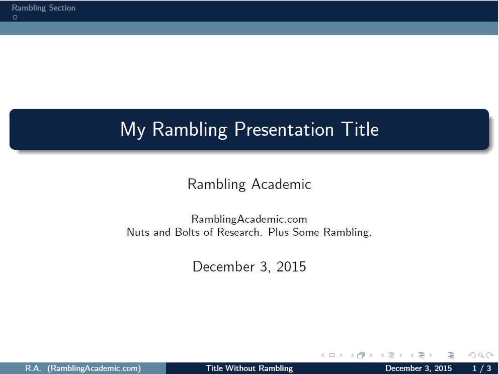 How to Quickly Change Beamer Colors – Rambling Academic